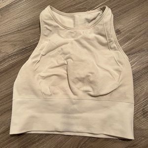 WHITE LULULEMON RACERBACK TANK - SIZE 4